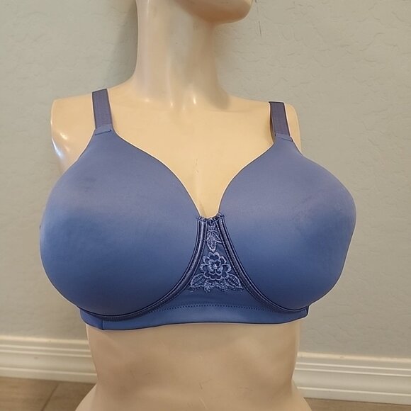 Vanity Fair Bra 42C Purple/blue Wireless Lined 71380 - Picture 1 of 3